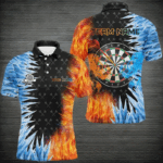 Personalized Dartboard Ice And Fire 3D Printed Men Darts Shirts Custom Darts Jerseys For Team TDM2474
