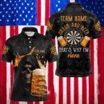 Darts And Beer That's Why I'm Here Custom Skeleton Dart Shirts For Men, Funny Drinking Jerseys TDM3989