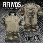 Vintage Camo Darts Polo & Quarter Zip Custom Dart Shirts For Men, Camouflage Dart Jerseys TDM3813