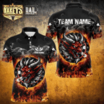 Personalized Fire Dartboard Dragon Dart Shirts For Men Custom Dart Team Jersey Polo & Quarter Zip TDM3808