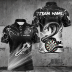 White And Black 3D Thunder Lightning Custom Cobra Snake Men Dart Shirt Jersey Best Dart Team Shirt TDM3721