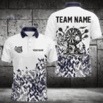 Personalized Funny Dartboard Darts Polo & Quarter Zip For Men Custom Funny Dart Shirt, Dart Jersey TDM3694