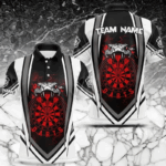 Personalized Black White Cobra Snake Dart Shirts For Men Custom Team Outfit Darts Jerseys | Red TDM3586