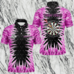 Personalized Darts Board Pink Icy 3D Printed Men Dart Shirts Custom Cool Dart Jerseys For Team TDM3583