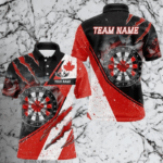 Personalized Canada Flag Dartboard Smoke Dart Shirts For Men, Pride Patriotic Dart Team Jerseys TDM3562