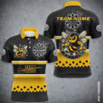 Yellow Black Darts Bee Custom Name Darts Shirts For Men, Funny Darts Apparel, Best Darts Gifts TDM2331