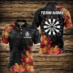Personalized Colorful Darts Polo & Quarter Zip Custom Dart Shirts For Men Cool Darts Jerseys TDM3506
