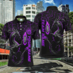 Personalized Purple Big Dragon 3D Printed Darts Shirts For Men Custom Team League Darts Jerseys TDM2207