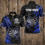 Black And Blue Darts Board Break Glass Custom Dart Shirts For Men, Darts Team Shirts Dart Jerseys TDM3494