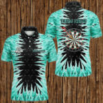 Personalized Darts Board Turquoise Icy 3D Printed Men Dart Shirts Custom Cool Dart Jerseys For Team TDM3481