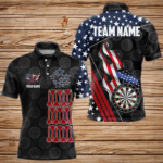 Personalized American Flag Dartboard Waving Men Darts Shirts Custom Patriotic Darts Team Jerseys TDM3403