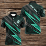 Personalized Turquoise Dartboard Pattern Darts Polo & Quarter Zip Custom Men Dart Shirt Dart Jersey TDM3332