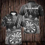 Personalized 3D Glitter Men Darts Shirts Custom Team Dart League Shirts Dart Jerseys |Grey TDM3285