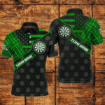 Green Darts Christmas American Flag Pattern Custom Dart Shirts For Men Xmas Dart Jerseys Dart Gift TDM3169