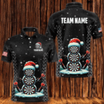 Custom Galaxy Funny Snow Darts Board Christmas Dart Shirts For Men, Xmas Black Dart Jersey Gifts TDM3143
