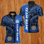 Custom Dragon Dart Shirts For Men, Personalized 3D Dart League Uniform Best Dart Jerseys |Red TDM3137