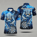 Personalized Thunder Lightning Tiger Dart Shirts For Men Custom 3D Dart League Jerseys Uniform TDM2980