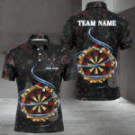 Personalized Christmas Darts Board With Lights Custom Dart Shirts For Men, Xmas Dart Jerseys TDM2949