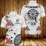 Dart Mode On Custom Geometric Dart Shirts For Men, Funny Dart Saying Shirts Dart Team Jerseys TDM2883