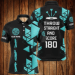 Darts Throw Straight And Score 180 Funny Dart Shirts For Men Custom Dart Saying Shirts Dart Jerseys TDM2882