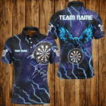 Personalized 3D Purple Galaxy Eagle Dart Shirts For Men Custom Thunder Lightning Dart Jerseys TDM2873