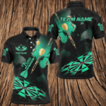 Green Dart Board Hazy Smoke Custom 3D Dart Shirts For Men, Darts League Team Shirt Dart Jerseys TDM2841