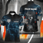 Personalized Thunder Lightning Tornado Custom Funny Dart Shirts For Men, Cool Dart Team Jerseys TDM3109