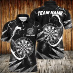Personalized Thunder Lighting Black Dart Shirts For Men Custom Dart League Outfit Dart Jerseys TDM2831