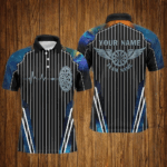 Blue Galaxy Dartboard Pulse Heartbeat Custom Men Dart Shirts, Funny Wings Cool Dart Team Jerseys TDM2789