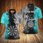 Personalized Multi-Color Dartboard Retro Grunge Men Darts Shirts Custom Darts Team Jerseys TDM1557