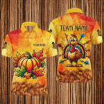 Personalized Autumn Pumpkin Thanksgiving Dart Shirts For Men, Funny Turkey Dart Jerseys Dart Gifts TDM2757