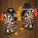 Funny Turkey Darts Polo & 1/4 Zip Shirt For Men Custom Thanksgiving Dart Shirts Gift, Dart Jerseys TDM2695