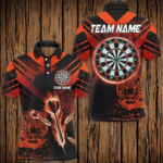 Red Arrow Fire Custom Tiger Darts Shirts For Men, Darts League Shirts Personalized Dart Jerseys TDM2688