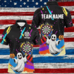 Colorful Dartboard Funny Ghost Custom Halloween Darts Shirts For Men Best Halloween Darts Gifts TDM2655