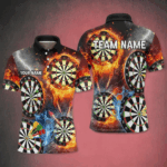 Darts Fire Flame Lightning Custom 3D Printed Dart Shirts For Men, Gift For Dart Lover, Darts Jersey TDM2560