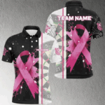 Pink Ribbon Breast Cancer Darts Shirts For Men Custom Grunge Darts Jerseys, Breast Cancer Gifts TDM2515